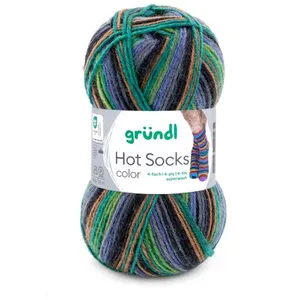 Laine à chaussettes à tricoter HOT SOCKS COLOR - Grundl - certifiée Oe... pas cher