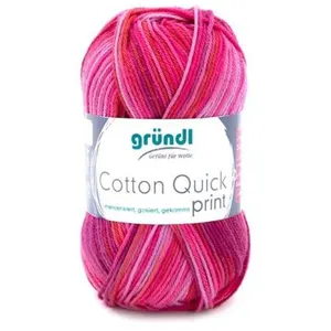 Fil de Coton à tricoter COTTON QUICK PRINT - PPSC - Gründl 235 Rose - ... pas cher