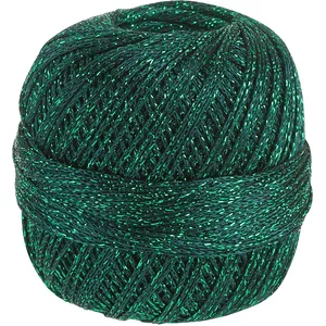 Gründl Fil à tricoter brillant GLITTER - Grundl(...) - 8235 Vert pas cher