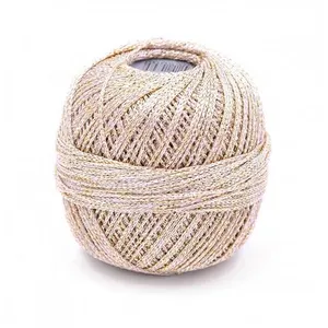 Non communiqué Fil pour crochet avec paillettes Gründl, pelote 25 g, fil brillant 09 champagne pas cher
