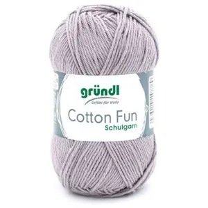 Fil à tricoter COTTON FUN - Gründl - certifié Oeko-Tex 27 Gris - 27 Gr... pas cher