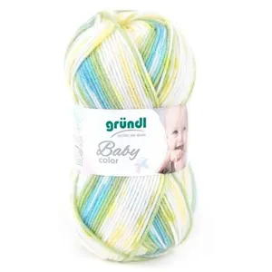 Fil layette à tricoter BABY COLOR - Grundl - certifié Oeko-Tex 04 Vert... pas cher