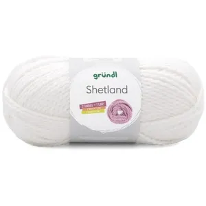 Pelote de laine à tricoter SHETLAND - 100GR - GRUNDL(...) - 10 Blanc
