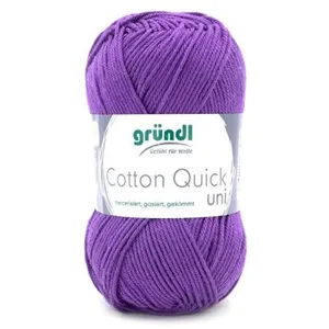 Gründl Laine Cotton Quick uni Fils à tricoter et à crocheter (100 % co...
