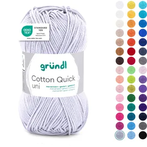 Gründl Laine Cotton Quick uni Fils à tricoter et à crocheter (100 % co...