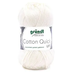 Gründl Laine Cotton Quick uni Fils à tricoter et à crocheter (100 % co...