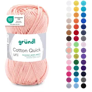 Gründl Laine Cotton Quick uni Fils à tricoter et à crocheter (100 % co... pas cher