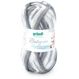 Fil layette à tricoter BABY COLOR - Grundl - certifié Oeko-Tex 08 Gris... pas cher