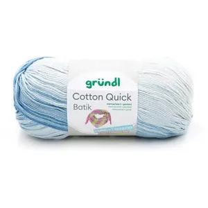 Gründl Cotton Quick Batik 100g Longueur de fil 260m légèrement brillan...