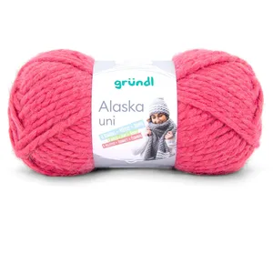 Pelote de laine à tricoter ALASKA - 100gr - Gründl Rose (18) - Rose (1... pas cher