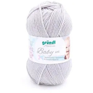 Fil layette à tricoter BABY UNI - Grundl - certifiée Oeko-Tex 09 Gris ... pas cher