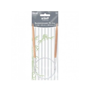 Aiguilles à tricoter circulaires fixe 60cm en bambou De Luxe N° 4 à 8 ...