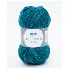 Laine - Gründl - Lisa Premium Jeans - Vert/Bleu chiné - 100% polyacrylique - 50g/133m