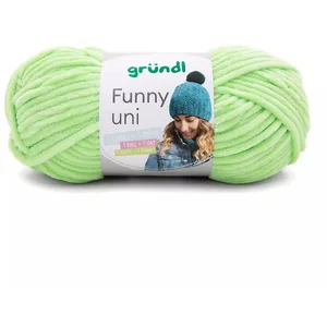 Gründl Fil à tricoter effet velour FUNNY - Grundl - 100 Gr - Oeko-Tex(...) - 21 Vert