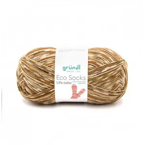 Laine à chaussettes à tricoter ECO SOCKS LIFE COLOR - 100 GR - Grundl ... pas cher