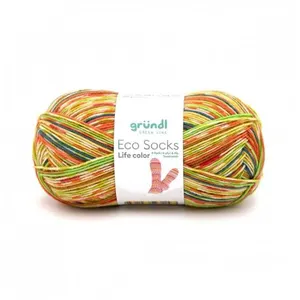GENERIQUE Laine à chaussettes à tricoter ECO SOCKS LIFE COLOR - 100 GR - - certifiée Oeko-Tex(...) - 06 Multicolore pas cher