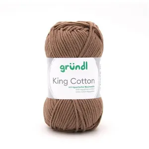 Non communiqué Pelote de Coton à tricoter KING COTTON - Grundl(...) - 39 Marron pas cher
