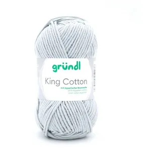 Non communiqué Pelote de Coton à tricoter KING COTTON - Grundl(...) - 30 Gris pas cher