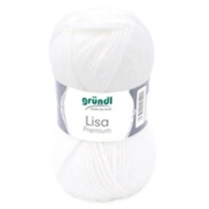 Gründl 760-01 Fil, Acrylic, Blanche, 3,5-4,5 mm