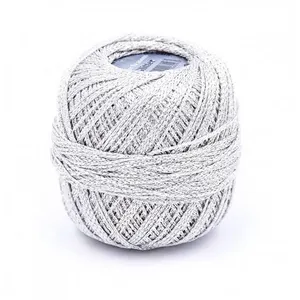 Non communiqué Grundl 872-8202 Glitter Pelote de Fil à Crocheter pailleté Argenté 25 g
