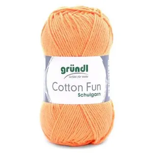 Fil à tricoter COTTON FUN - Gründl - certifié Oeko-Tex 17 Orange - 17 ... pas cher