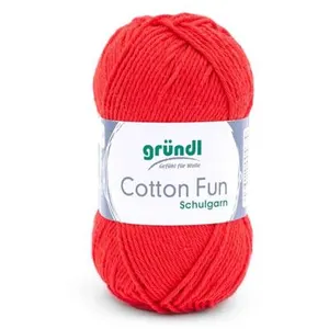 Fil à tricoter COTTON FUN - Gründl - certifié Oeko-Tex 06 Rouge - 06 R... pas cher
