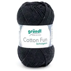 Fil à tricoter COTTON FUN - Gründl - certifié Oeko-Tex 16 Noir - 16 No... pas cher