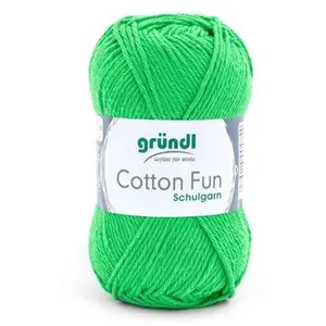 Fil à tricoter COTTON FUN - Gründl - certifié Oeko-Tex 12 Vert - 12 Ve... pas cher