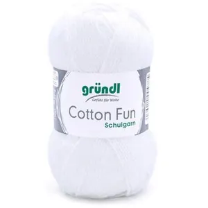 Fil à tricoter COTTON FUN - Gründl - certifié Oeko-Tex 01 Blanc - 01 B... pas cher