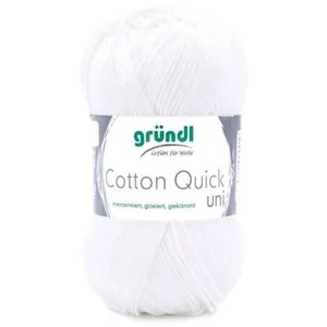 Gründl Laine Cotton Quick uni Fils à tricoter et à crocheter (100 % co...