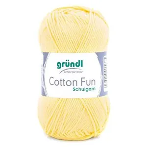 Fil à tricoter COTTON FUN - Gründl - certifié Oeko-Tex 22 Jaune - 22 J... pas cher