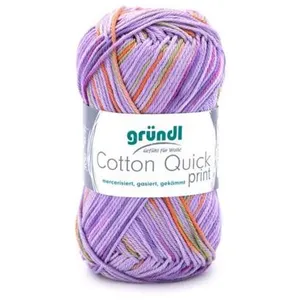 Fil de Coton à tricoter COTTON QUICK PRINT - PPSC - Gründl 192 Violet ... pas cher