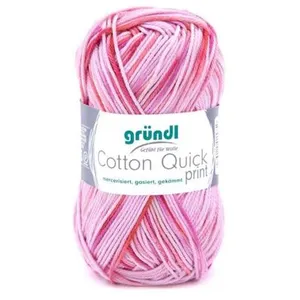 Fil de Coton à tricoter COTTON QUICK PRINT - PPSC - Gründl 193 Rose - ... pas cher