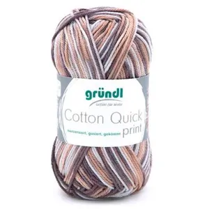 Fil de Coton à tricoter COTTON QUICK PRINT - PPSC - Gründl 196 Marron ... pas cher