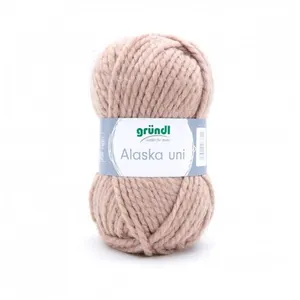 Pelote de laine à tricoter ALASKA - 100gr - Gründl Marron (08) - Marro...