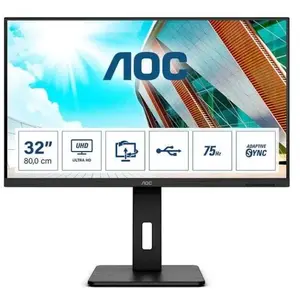 Comparateur de prix : AOC P2 U32P2 31.5" LED 4K Ultra HD 4 ms Noir U32P2