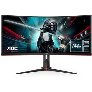 AOC G2 CU34G2X/BK 34" LED Quad HD 1 ms Noir, Rouge CU34G2X/BK pas cher