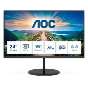 AOC V4 Q24V4EA 23.8" LED 2K Ultra HD 4 ms Noir Q24V4EA pas cher