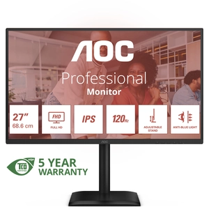 Moniteur professionnel AOC 27E4U 27 FHD 120 Hz avec support réglable ... pas cher