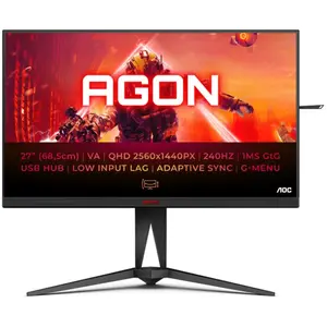 Comparateur de prix : AOC AGON 5 AG275QZN/EU écran plat de PC 68,6 cm (27") 2560 x 1440 pixels Quad HD Noir, Rouge