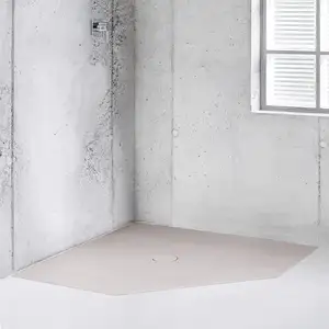 Bette Floor Caro Receveur de douche pentagonal, 7211-413PLUS, pas cher