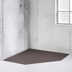 Bette Floor Caro Receveur de douche pentagonal, 7211-403PLUS, pas cher