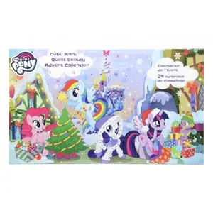 Calendrier de l'Avent My Little Pony avec 24 articles de maquillage aille unique Bleu pas cher