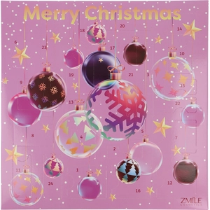 ZMILE COSMETICS Calendrier de l'Avent Traditionnel, carré 3D Christmas balls’ - Cosmétique végane pas cher