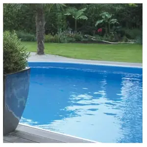 EDG Liner piscine - Acier ovale - Fixation overlap - 7.30x3.70x1.22/1.32m pas cher