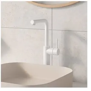 Herzbach SIRO WHITE Mitigeur de lavabo XL-Size à bec haut, 30.120333.3... pas cher