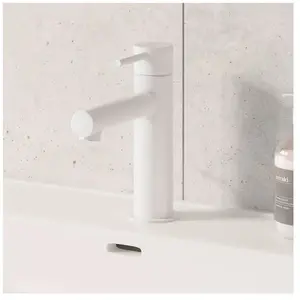 Herzbach SIRO WHITE Mitigeur de lavabo M-Size, 30.120320.1.07, M-Size pas cher