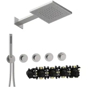 Herzbach MODUL7 PUSH Ensemble de douche avec mitigeur thermostatique, ... pas cher