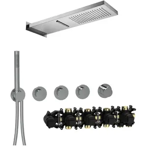 Herzbach MODUL7 PUSH Ensemble de douche avec mitigeur thermostatique, ... pas cher