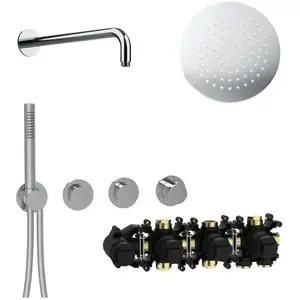 Herzbach MODUL7 PUSH Ensemble de douche avec mitigeur thermostatique, ... pas cher